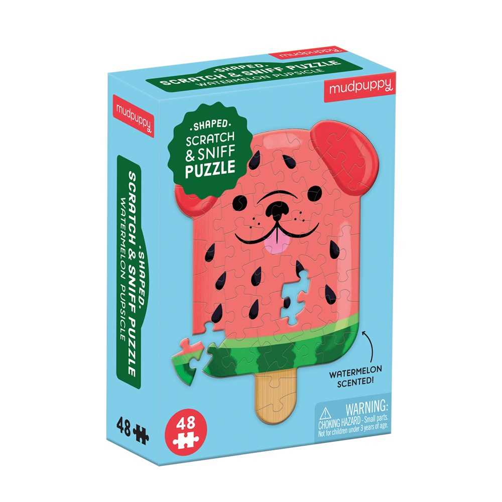 Watermelon Pupsicle 48 Piece Scratch and Sniff Shaped Mini Puzzle