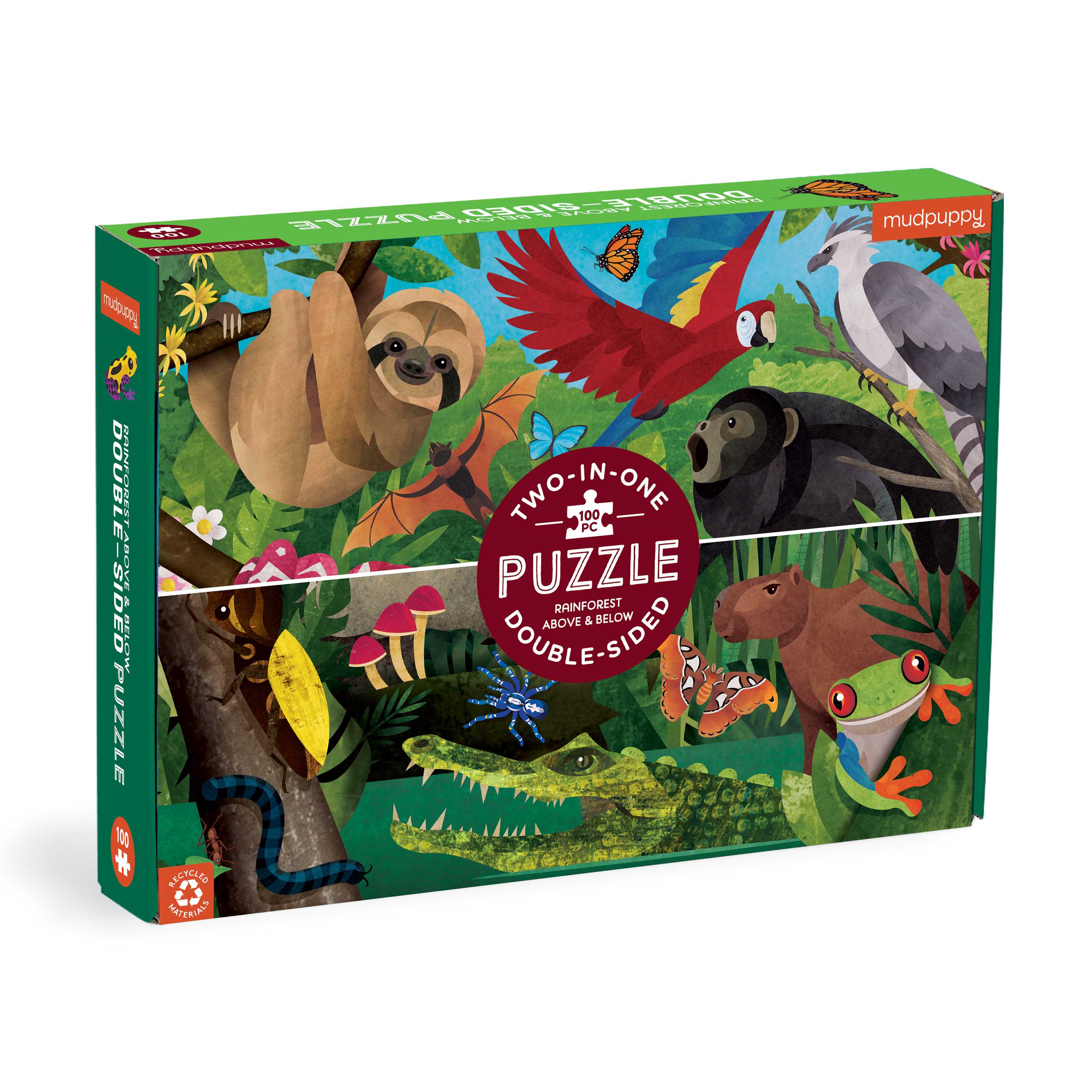 Rainforest Above &amp; Below 100 Piece Double-Sided Puzzle