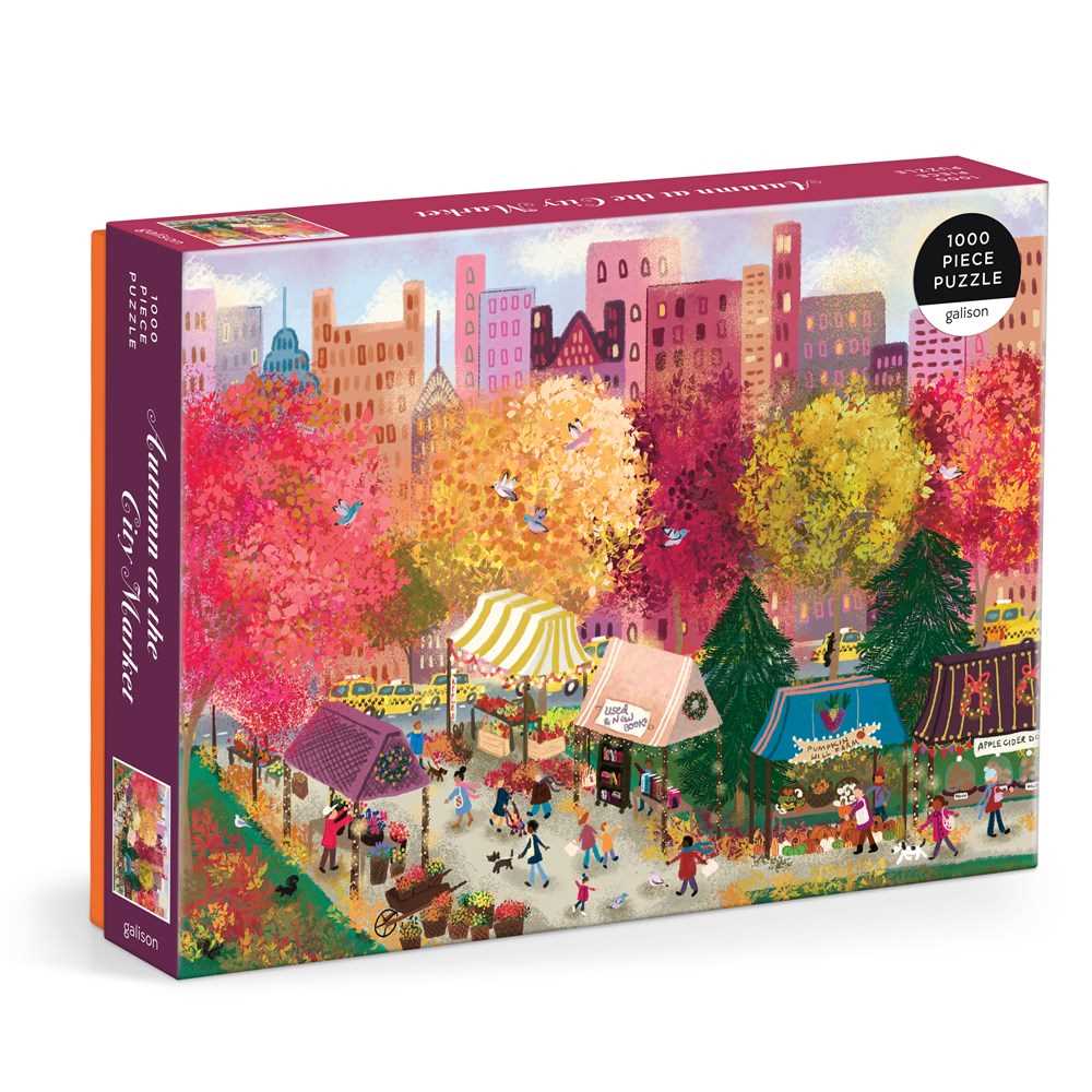 Joy Laforme Autumn at the City Market 1000-Piece Puzzle