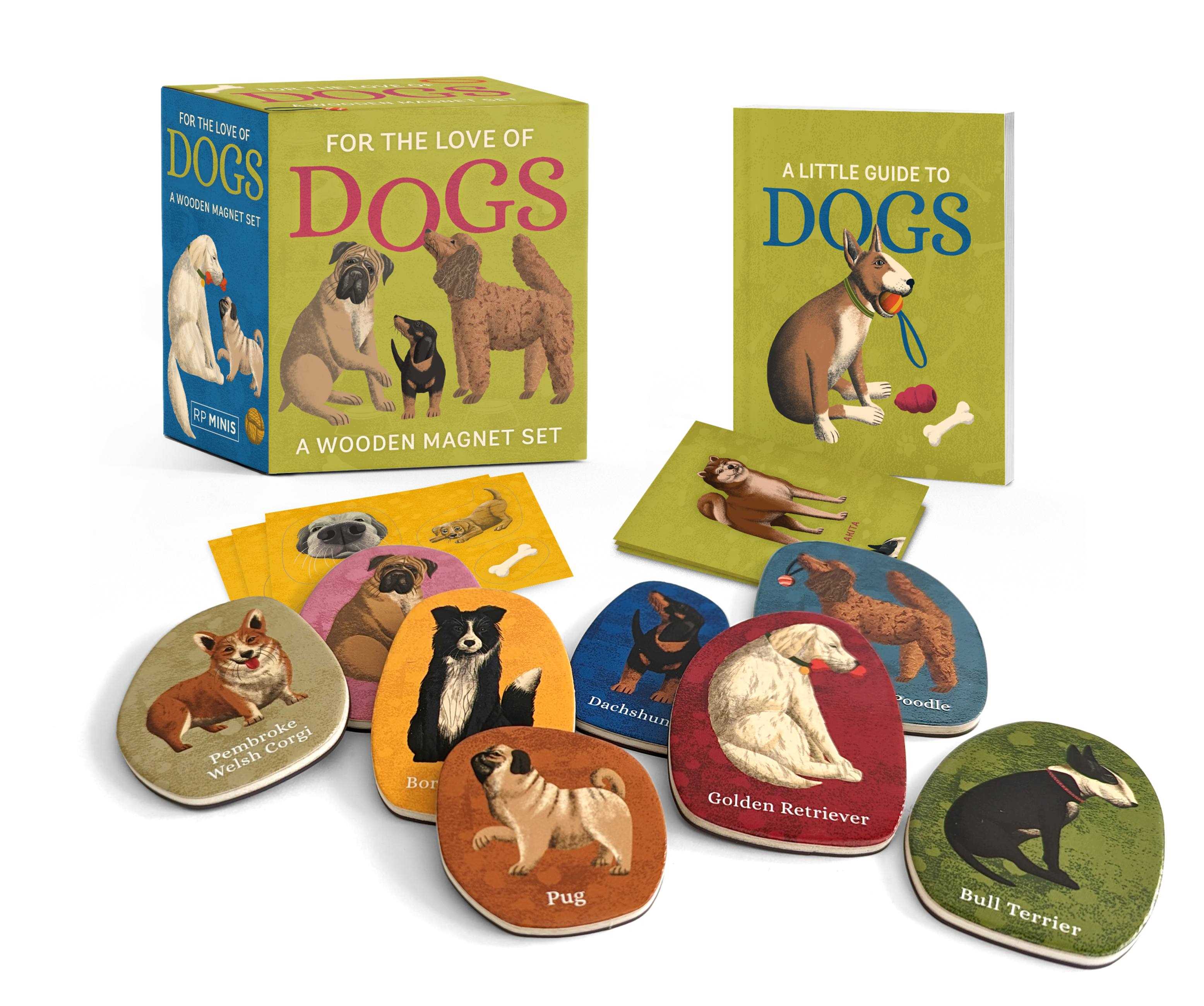 For the Love of Dogs (A Wooden Magnet Set)