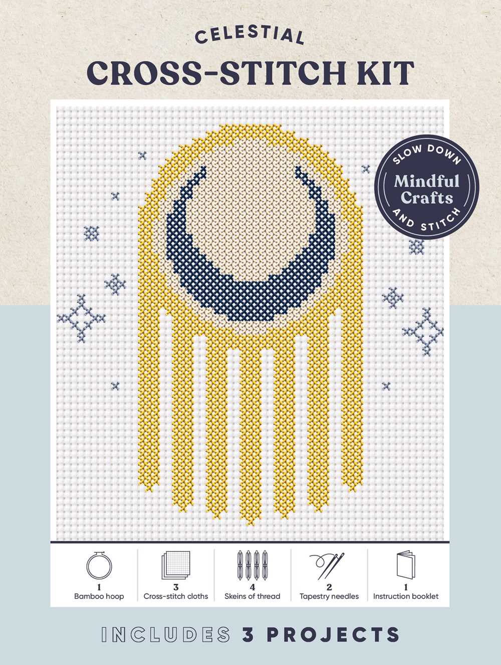 Mindful Crafts Celestial Cross Stitch Kit
